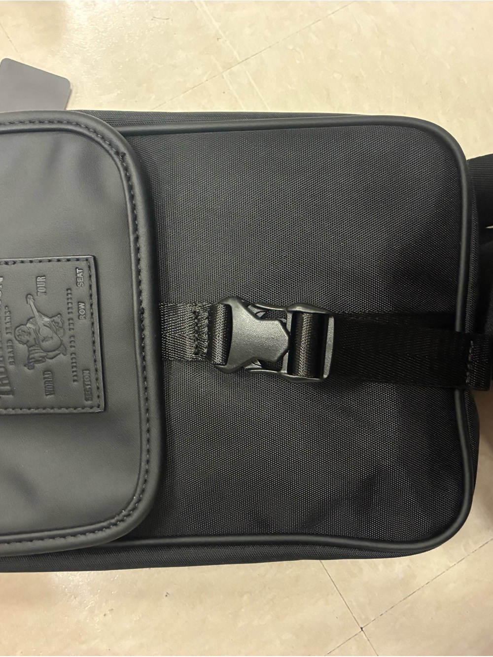 True Religion Black Men's Sling Belt Bag
